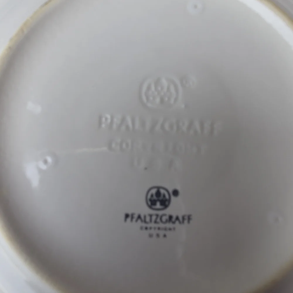 Vintage Pfaltzgraff Blue and Pink Floral Salad Plates- Set Of 4